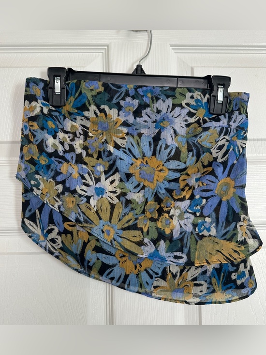 Sadie & Sage Tops - Sadie & Sage Strapless Floral Blouse - Blue, Mustard & White